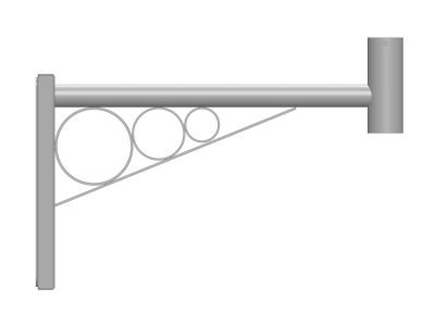 Hoops Wall Bracket - Post Top