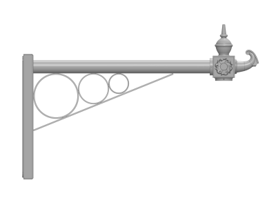 wall mounted hoop bracket